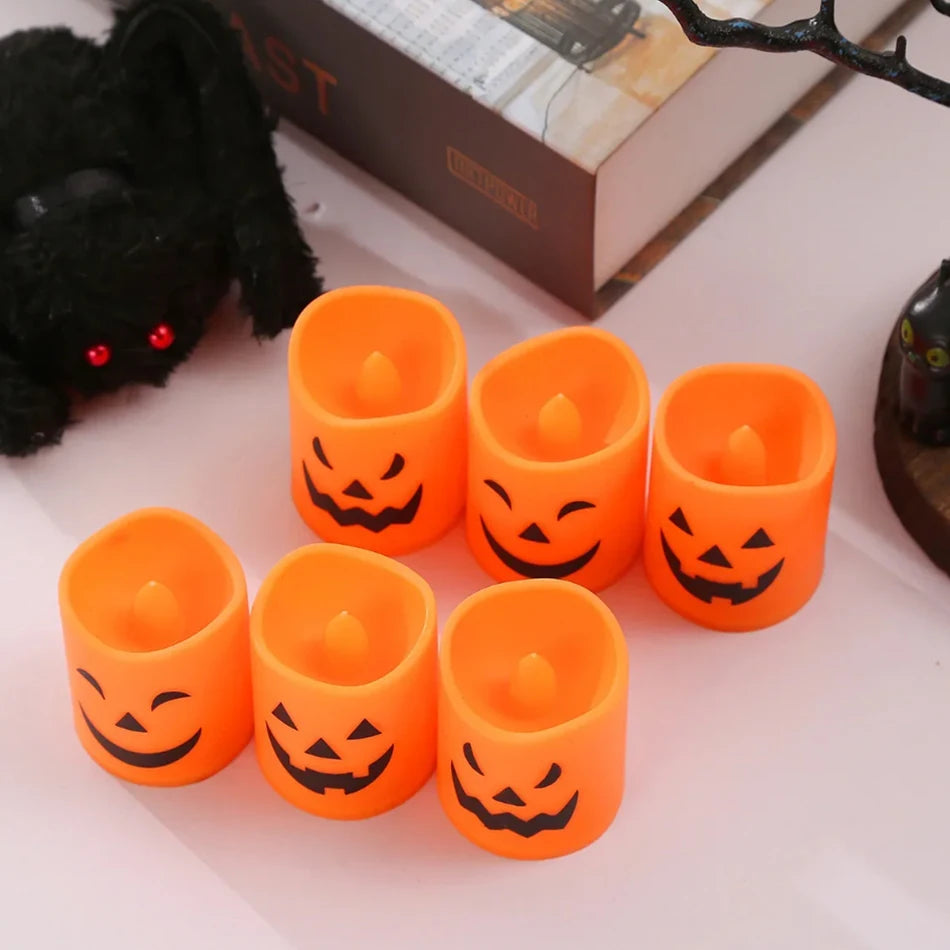 ハロウィンパンプキンランタン｜ゴースト・ドクロ骨モチーフの雰囲気ライト