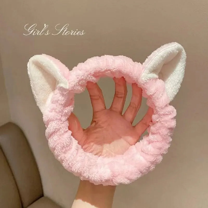 Luxury Pastel Cat-Ear Spa Headband