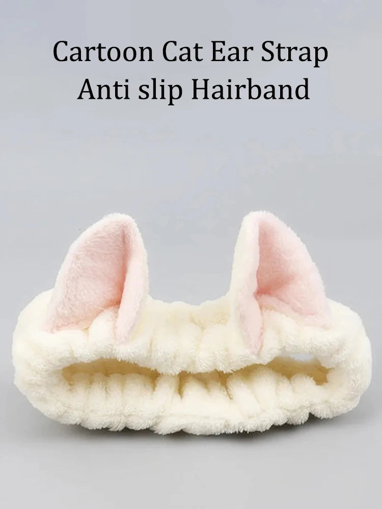 Luxury Pastel Cat-Ear Spa Headband