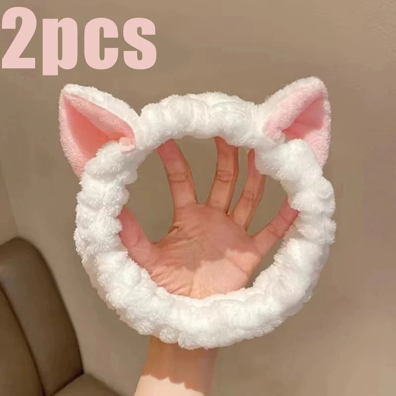 Luxury Pastel Cat-Ear Spa Headband