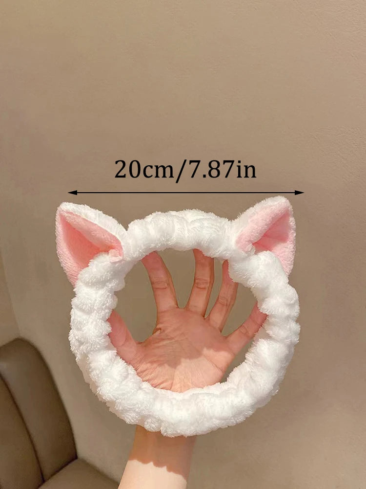 Luxury Pastel Cat-Ear Spa Headband