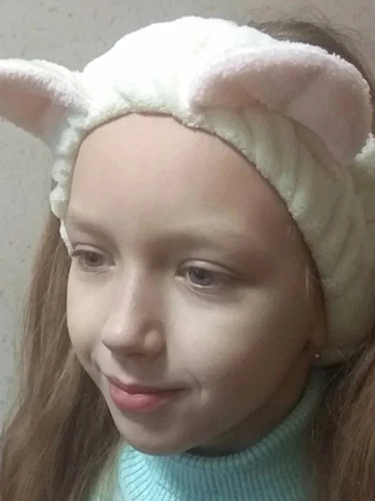 Luxury Pastel Cat-Ear Spa Headband
