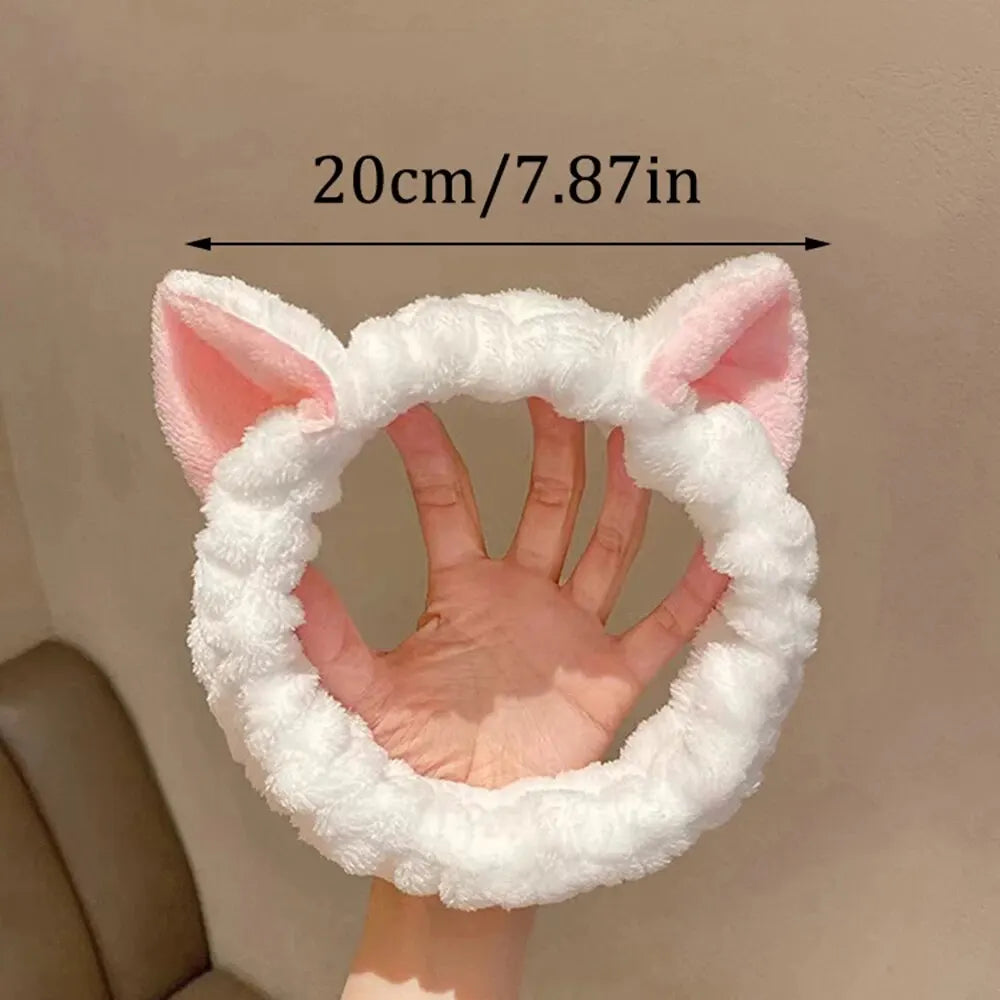 Luxury Pastel Cat-Ear Spa Headband