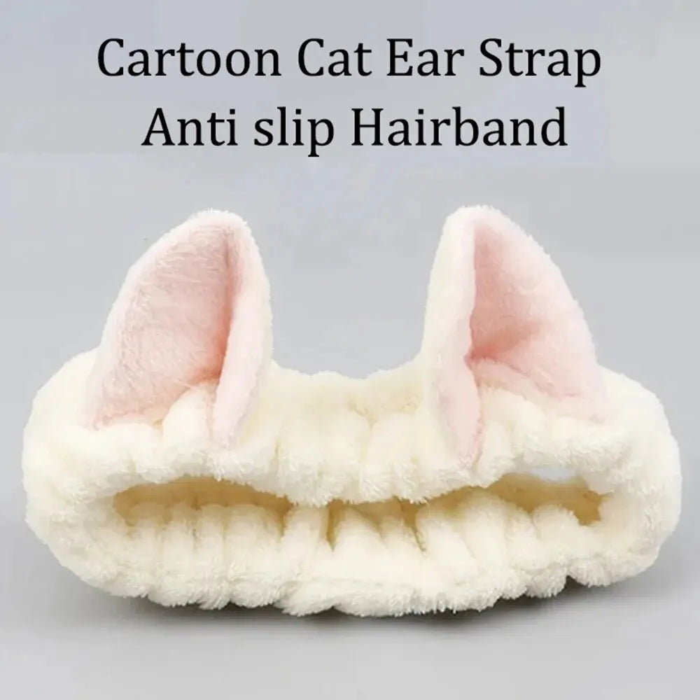 Luxury Pastel Cat-Ear Spa Headband