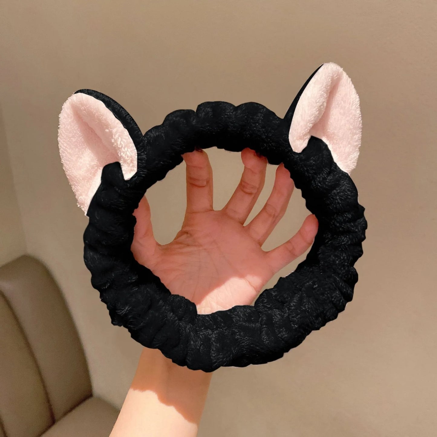 Luxury Pastel Cat-Ear Spa Headband