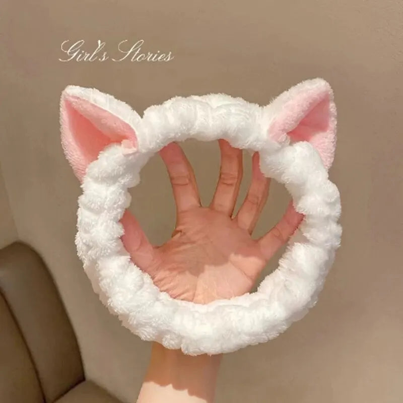 Luxury Pastel Cat-Ear Spa Headband