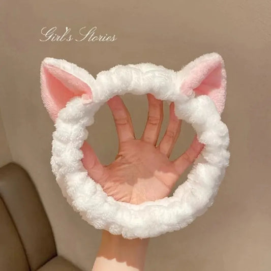 Luxury Pastel Cat-Ear Spa Headband