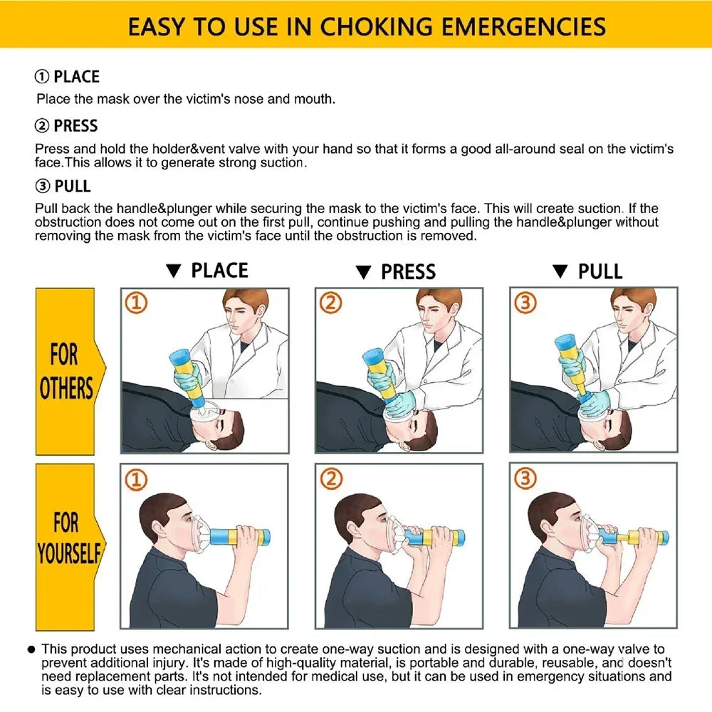 Premium Emergency Anti-Choking Rescue Device – Portable Airway Clearance Kit