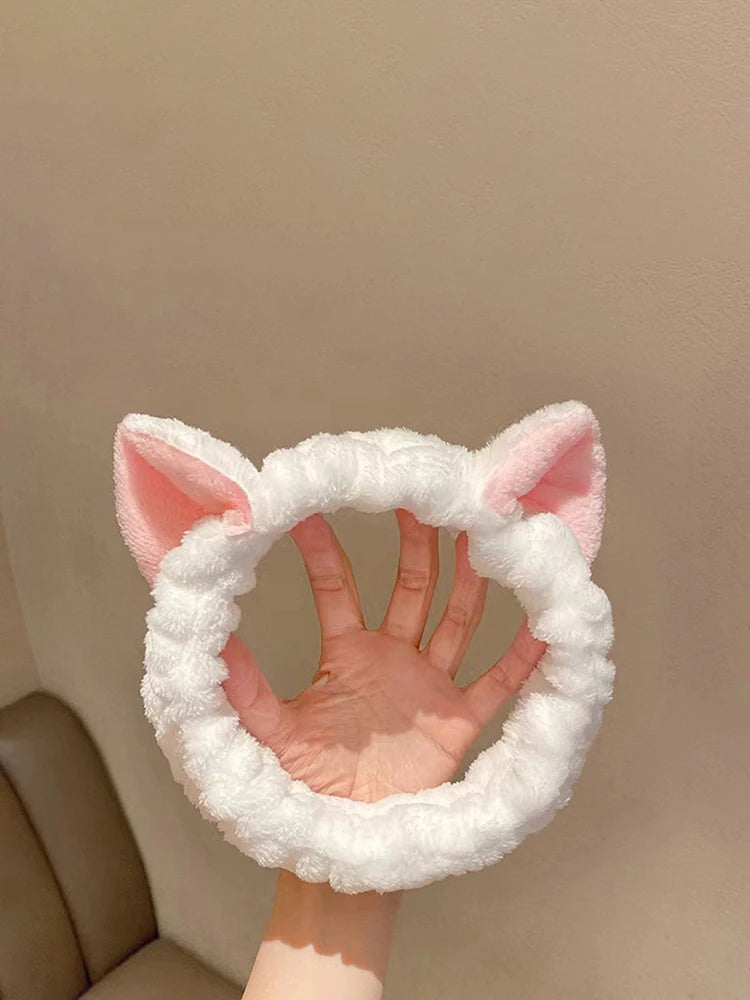 Luxury Pastel Cat-Ear Spa Headband